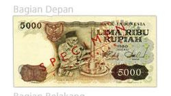 Uang kertas Rupiah yang ditarik dari peredaran, tidak berlaku lagi