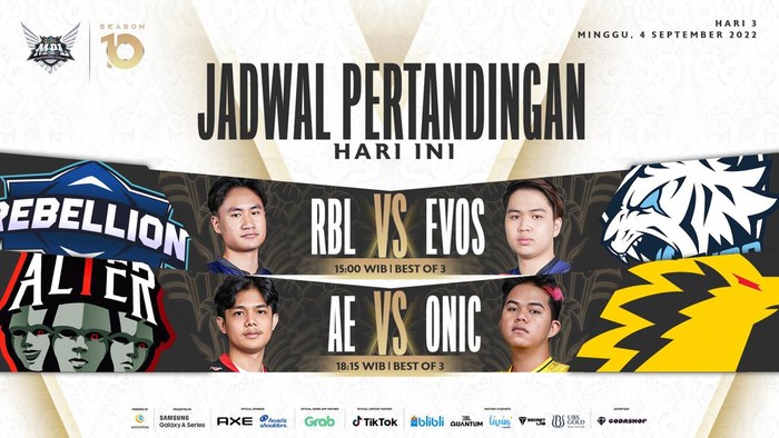 Jadwal MPL ID S10 Hari Ini: Alter Ego vs Onic Esports