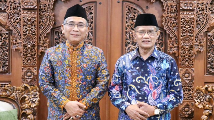 Ketum PBNU Yahya Cholil Staquf dan Ketum PP Muhammadiyah Haedar Nashir (Dok. Muhammadiyah)