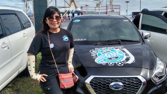 Ketua Komunitas Driver Online Perempuan Sulut, Merry Wuysang.