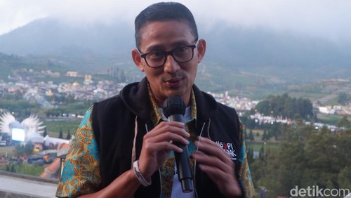 Menparekraf Sandiaga Uno di Dieng, Sabtu (4/9/2022).