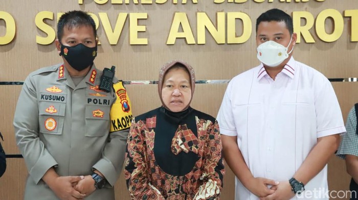 Mensos Risma di Polresta Sidoarjo