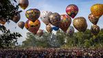 Meriah Festival Balon Udara di Wonosobo, Begini Potretnya