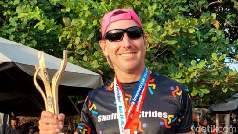 Michael John Ackerman, runner-up Indonesia International Marathon 2022 Michael John Ackerman, runner-up Indonesia International Marathon 2022