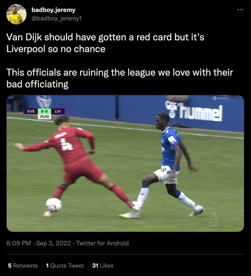 Netizen Everton vs Liverpool