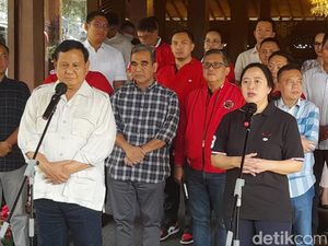 Prabowo Ungkap Angka Keberuntungannya di Nopol Mobil yang Ditumpangi Puan