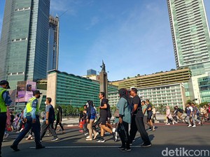 Serba-serbi di CFD Kawasan Bundaran HI Pagi Ini