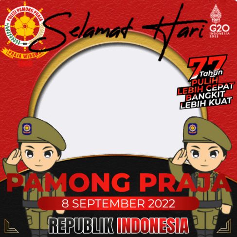 Twibbon Hari Pamong Praja bisa digunakan untuk memeriahkan peringatannya di bulan September ini. Hari Pamong Praja diperingati setiap tanggal 8 September 2022.
