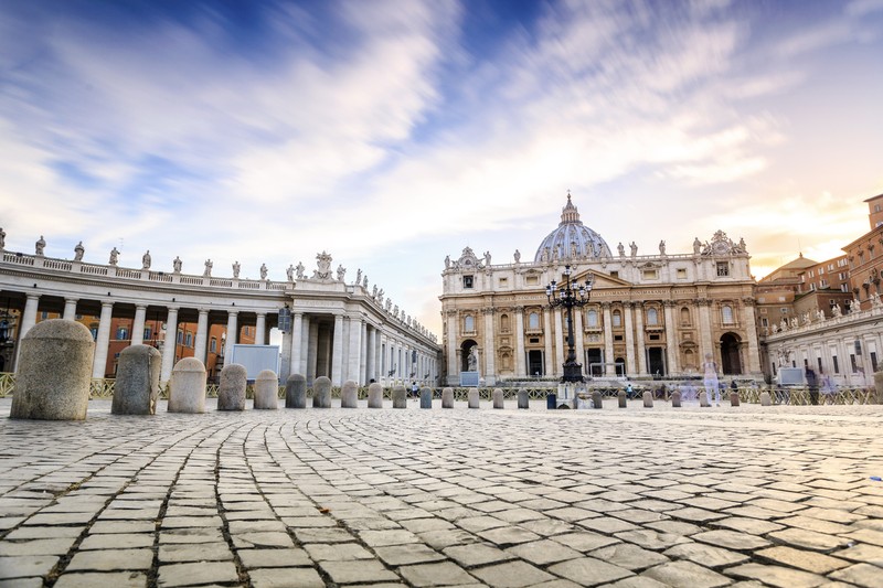 Saint Peter's Basilica and square in Vatican City, Rome, Italy