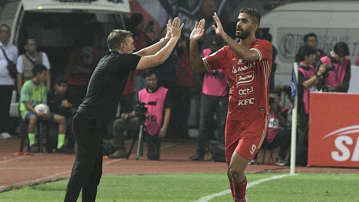 Thomas Doll senang Persija bisa menang atas Arema (ANTARA FOTO/Fakhri Hermansyah)