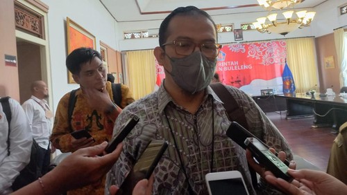Anggota Satgas Khusus Tipikor Mabes Polri Budi Agung Nugroho saat ditemui usai rapat koordinasi pencegahan korupsi terkait penyaluran BLT-DD tahun 2022 di Kantor Bupati Buleleng, Senin (5/9/2022).