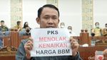 Momen F-PKS DPRD Sumut Tolak Kenaikan Harga BBM di Sidang Paripurna