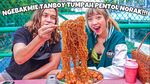 Keseruan Gerry Girianza dan Bella Tanesia saat Mukbang Makanan Pedas