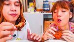 Keseruan Gerry Girianza dan Bella Tanesia saat Mukbang Makanan Pedas