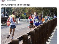 Meme Lucu Arsenal Akhirnya Keok di Tangan Setan Merah
