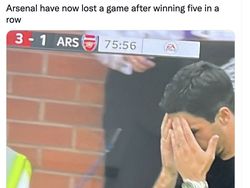 Meme Lucu Arsenal Akhirnya Keok di Tangan Setan Merah