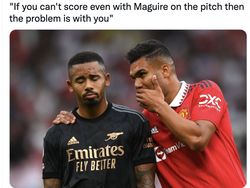 Fans MU Senam Jantung Lihat Maguire Masuk Lawan Arsenal