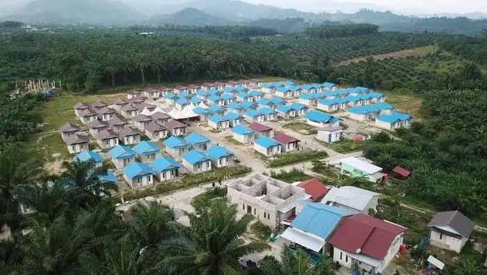 Penampakan hunian tetap untuk penyintas banjir bandang Luwu Utara.