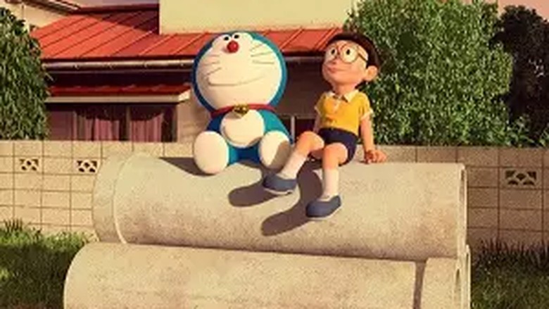 Pipa beton di kartun Doraemon