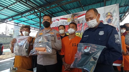 Polsek Kuta mengungkap kasus penusukan terhadap nelayan di Kelurahan Kedonganan, Kecamatan Kuta, Kabupaten Badung.