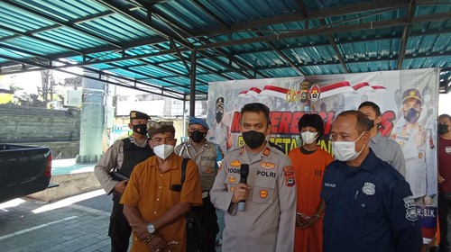 Polsek Kuta merilis kasus pelaku perampokan wanita kenalan medsos.
