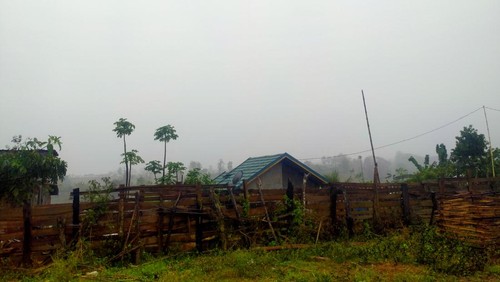Kondisi wilayah Dompu yang diguyur hujan lebat meski masih memasuki masa kemarau panjang.