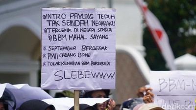 Potret Tulisan Nyeleneh Sindir Pemerintah saat Demo Harga BBM Naik di Bone
