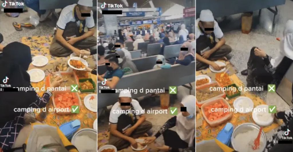 Heboh Keluarga Piknik di Bandara, Gelar Tikar dan Bekal Makanan di Lantai!