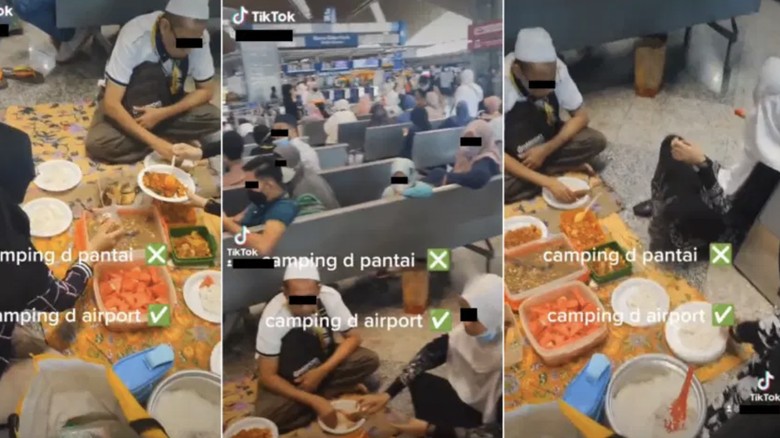 Heboh Keluarga Piknik di Bandara, Gelar Tikar dan Bekal Makanan di Lantai! Heboh Keluarga Piknik di Bandara, Gelar Tikar dan Bekal Makanan di Lantai!