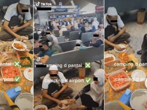 Viral Satu Keluarga Dihujat Gegara Piknik-Gelar Tikar di Bandara KLIA
