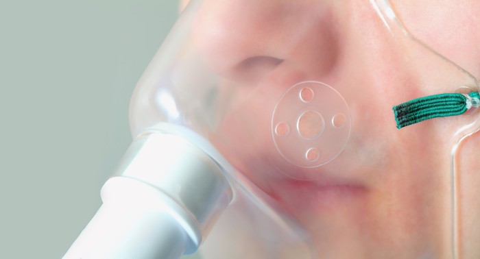 Close- up photo of the medical mask