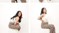 Canti juga melakukan sesi photoshoot sederhana untuk memamerkan baby bump. Foto: Instagram @cantitachril