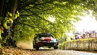 Tim TOYOTA GAZOO RACING WRT yang diwakili oleh Elfyn Evans (GBR) dan Scott Martin (GBR), melakukan aksinya saat Kejuaraan Reli Dunia Belgia di Ypres, Belgia, Minggu (21/8/2022). (Jaanus Ree/Red Bull Content Pool/Reuters)