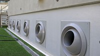 Penampakan ventilasi pendingin udara yang akan menyejukkan para pemain yang berlaga di Stadion Lusail.