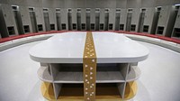 Penampakan kamar ganti yang didesain elegan untuk para pesepak bola yang bermain di Stadion Lusail.