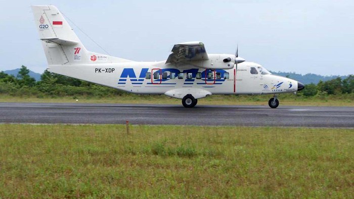 PTDI memamerkan pesawat N219 Nurtanio di di Belitung. Ajang ini dalam rangka Side Event Presidensi G20.