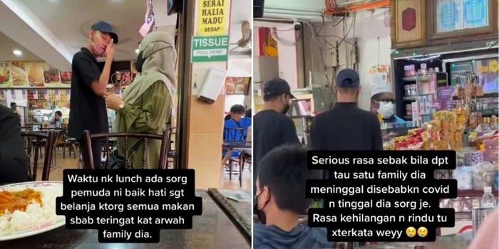 Pria traktir makan karena teringat keluarganya yang meninggal