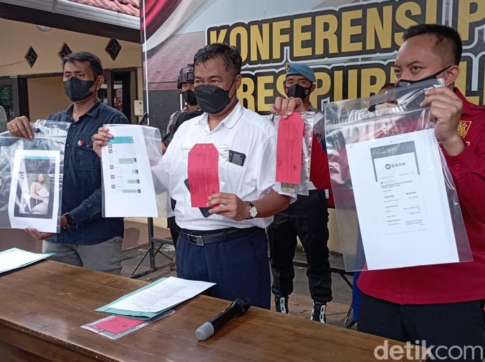 Rilis kasus prostitusi online di Polres Purbalingga, Selasa (6/9/2022).