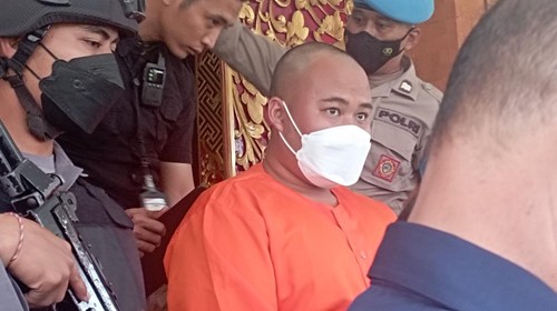 Rilis penangkapan sopir freelance pengedar narkoba di Mapolresta Denpasar