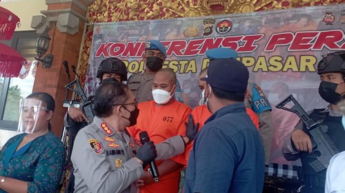 Sopir freelance yang mengedarkan narkoba ditangkap aparat Satresnarkoba Polresta Denpasar.