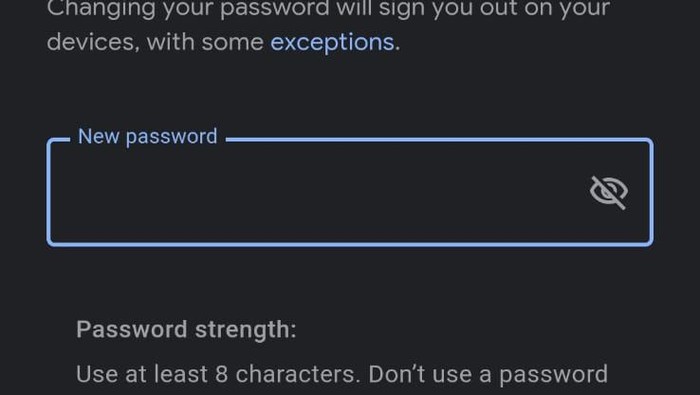 Ilustrasi cara ganti password Gmail.