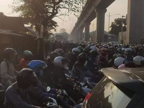 Kemacetan di Cakung padi tadi (Dok istimewa)