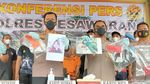 Potret Tersangka dan Barang Bukti Kasus Pembunuhan Siswi Pesawaran