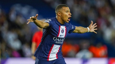 Ekspresi Kylian Mbappe Saat Tumbangkan Juventus 2-1