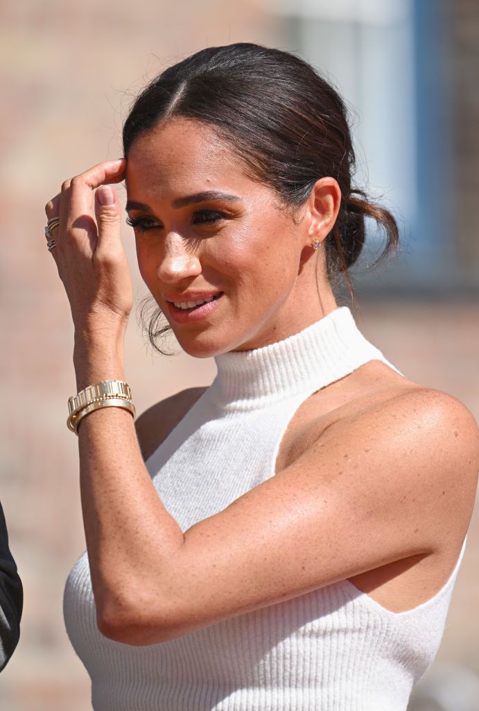 Meghan Markle DUSSELDORF, GERMANY - SEPTEMBER 06: Meghan, Duchess of Sussex during the Invictus Games Dusseldorf 2023 - One Year To Go launch event on September 06, 2022 in Dusseldorf, Germany. The Invictus Games will be held in Germany for the first time in September 2023. (Photo by Karwai Tang/WireImage)