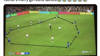 Sindiran untuk taktik Tuchel yang semakin tidak jelas. Foto: Twitter