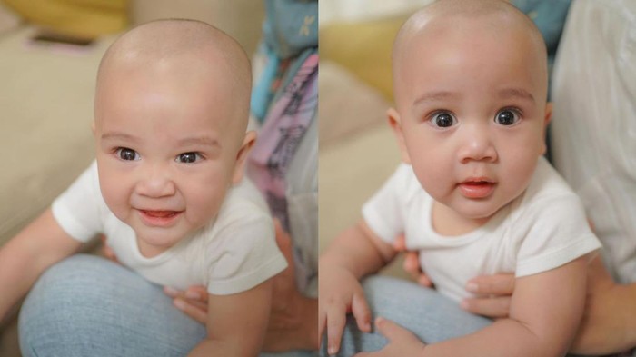 Rayyanza Rayyanza Malik Ahmad, anak kedua dari Raffi Ahmad dan Nagita Slavina mencuri perhatian warganet karena ekspresi wajahnya yang menggemaskan.