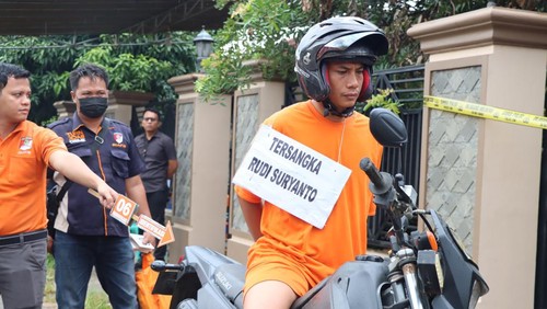 Rekontstruksi polisi tembak polisi di Lampung Tengah