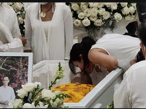 Momen Sharena Delon Beri Kecupan Terakhir untuk Reza Gunawan