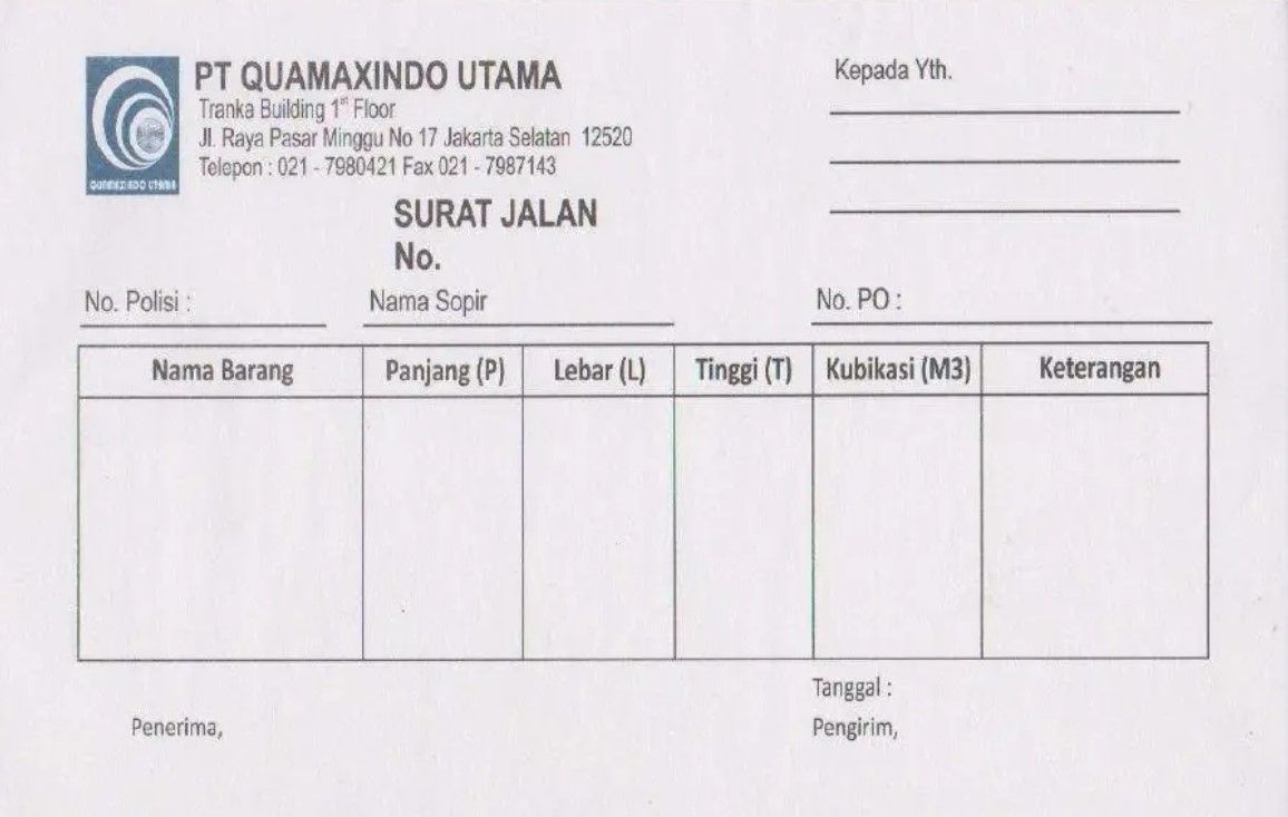 10 Contoh Surat Jalan Yang Benar Format Dan Cara Membuatnya – NBKomputer